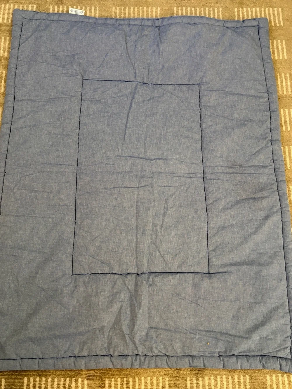 Vintage Sumersault Patchwork Baby Quilt 34x42 - Plaid Gingham Crib Nursery Quilt